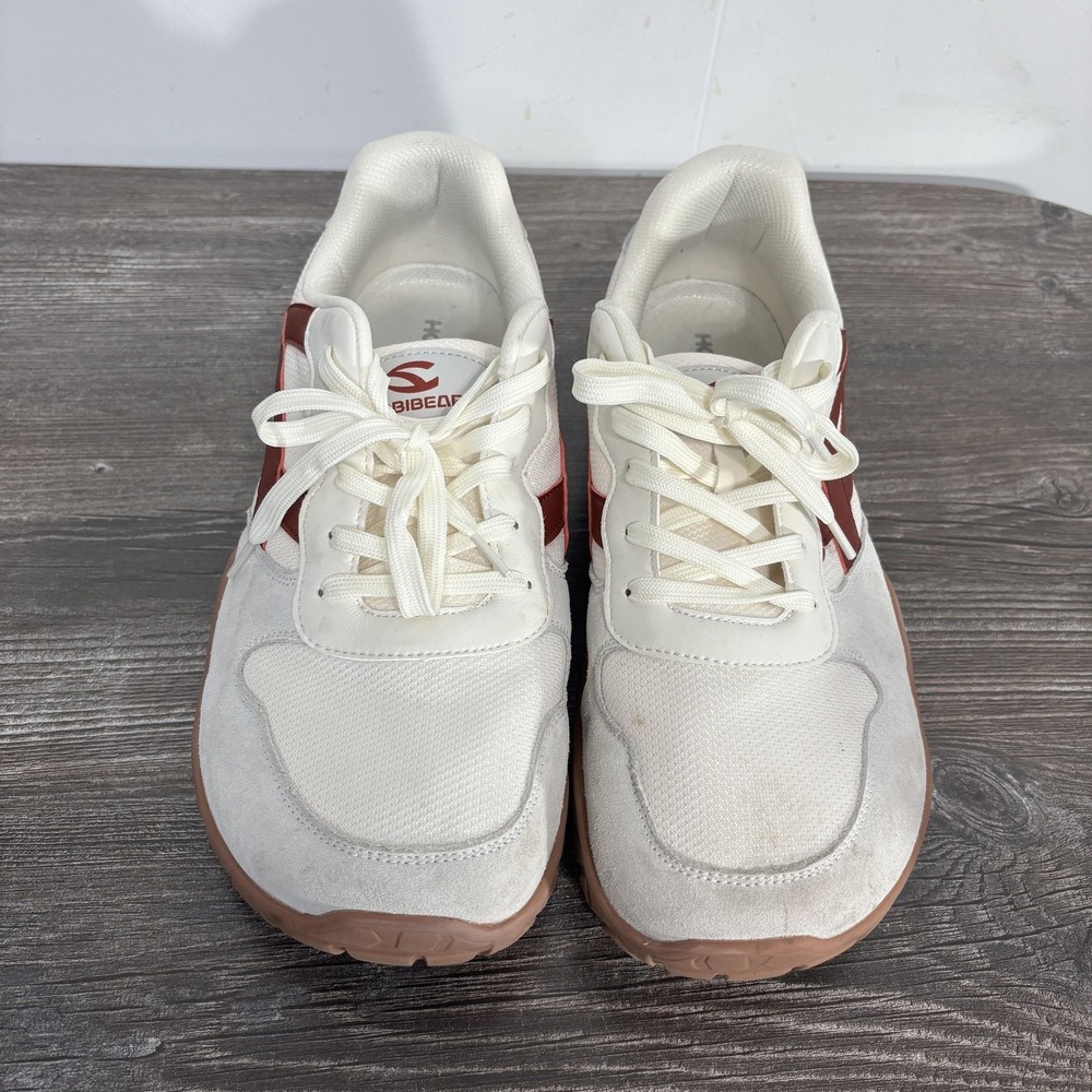 HOBIBEAR Shoes Mens Size 10.5 White Maroon Running Athletic Sneaker WS61157171 - Picture 3 of 10